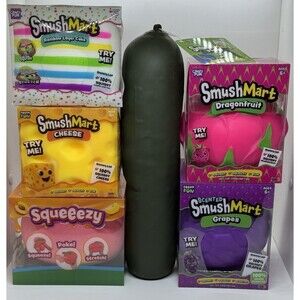 Squishy Bundle Crazy Fun, SmushMart Fruit, Squeezy & Squeeeze Lot of 6  💖✨